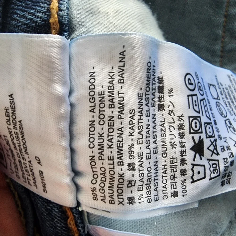 Levi's 514 blue denim jeans straight leg mens size‎ 40x32